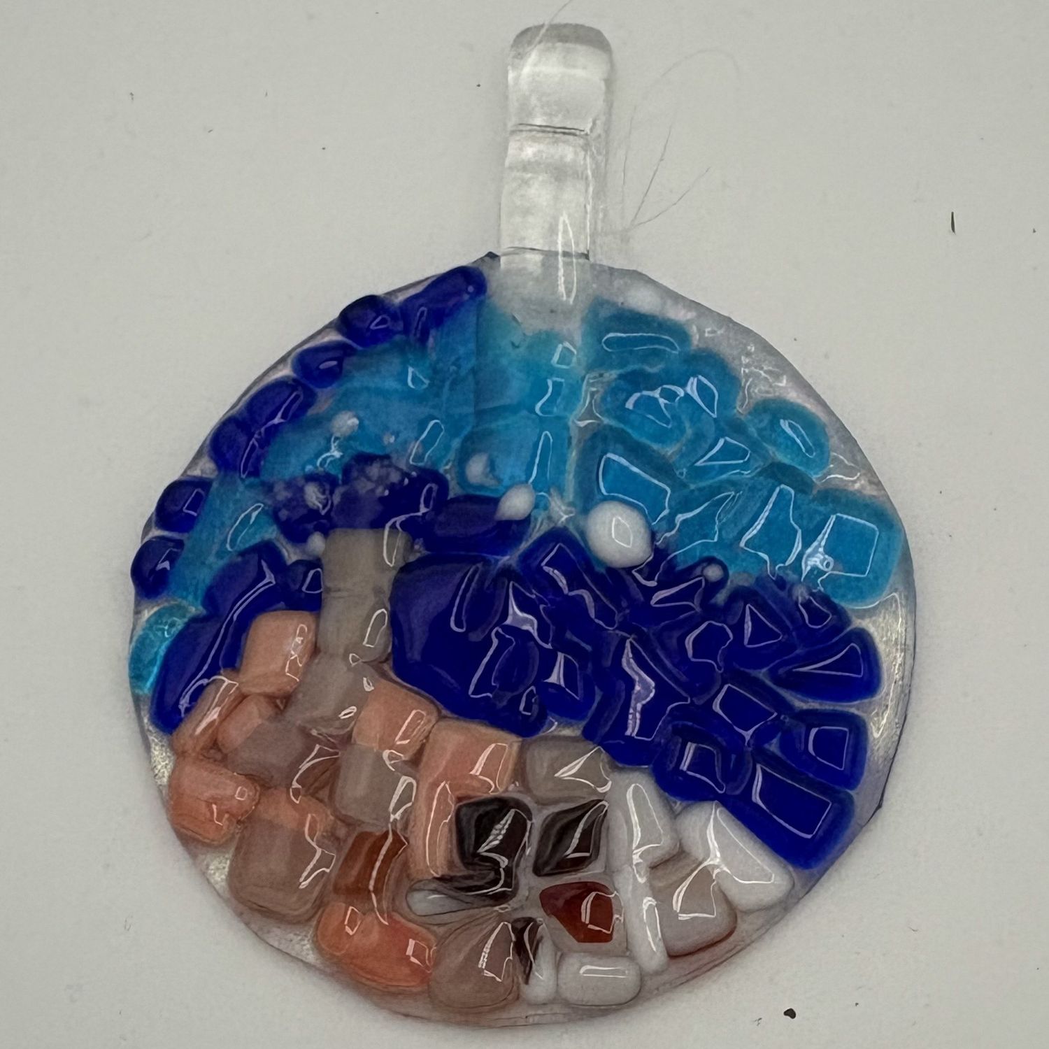 Jessica Bays, Fused Glass Suncatcher, Colorful Chunks