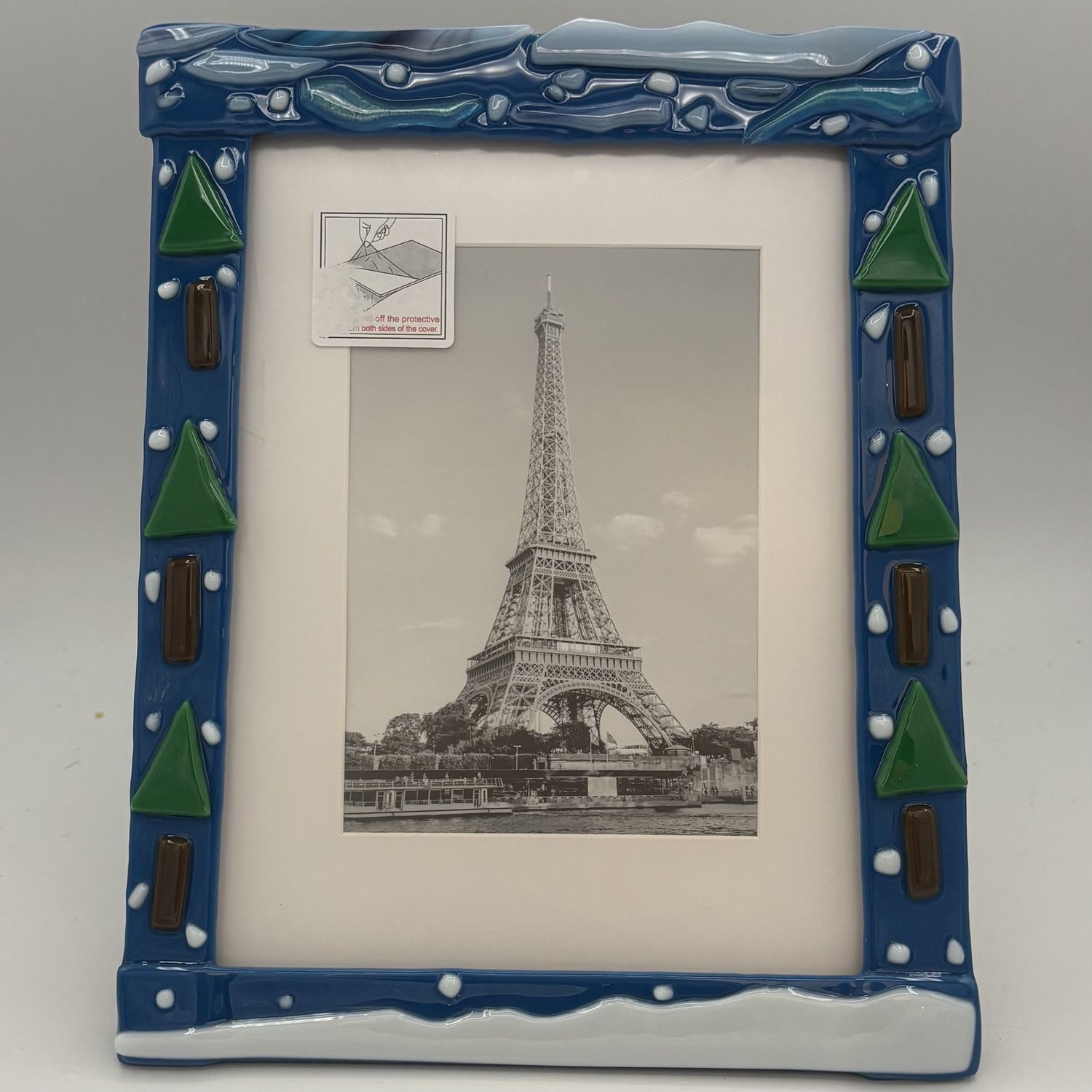 Adam Gibbemeyer, Fused Glass Frame, Snowy Trees