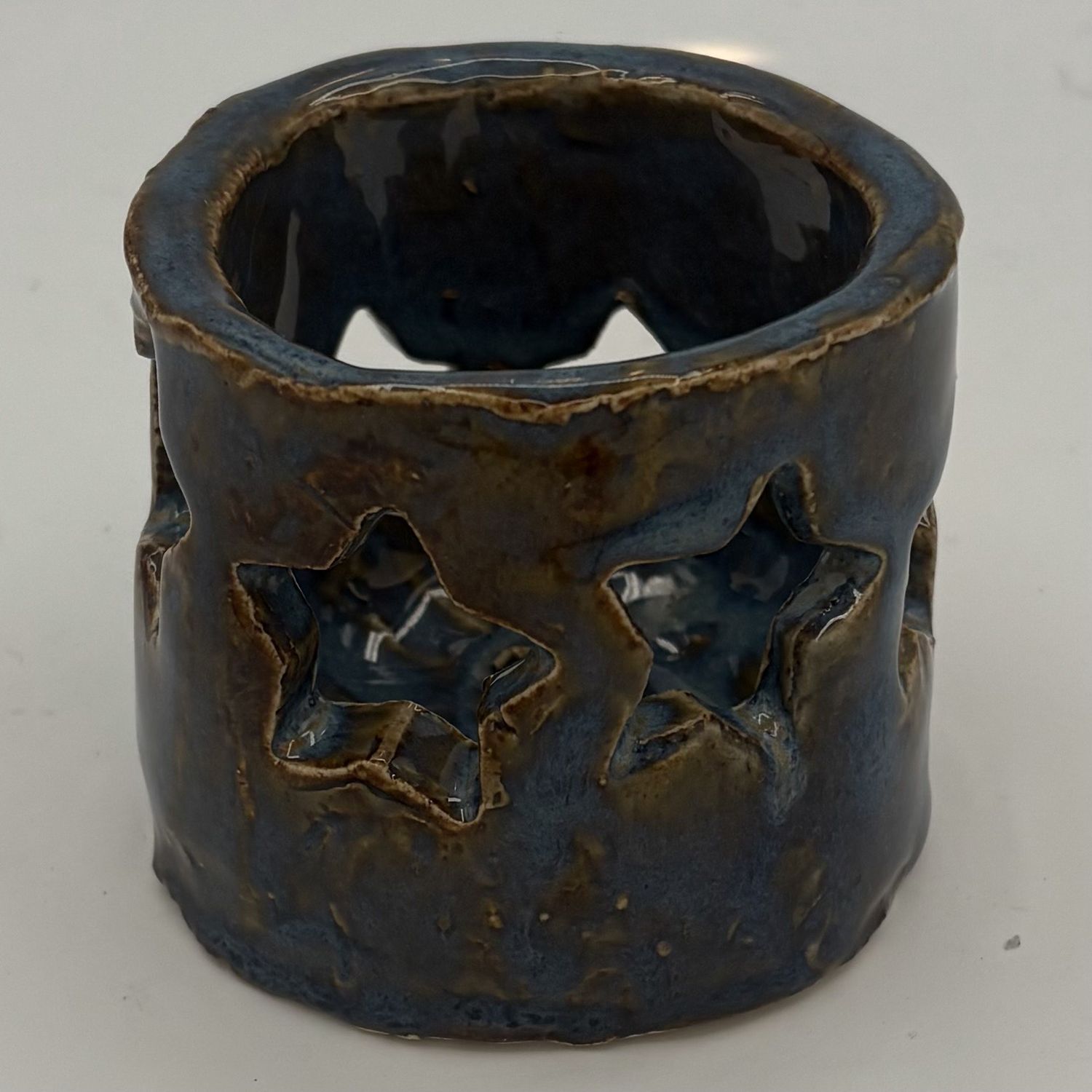 Melissa Powell, Ceramic Container, Star Cutouts