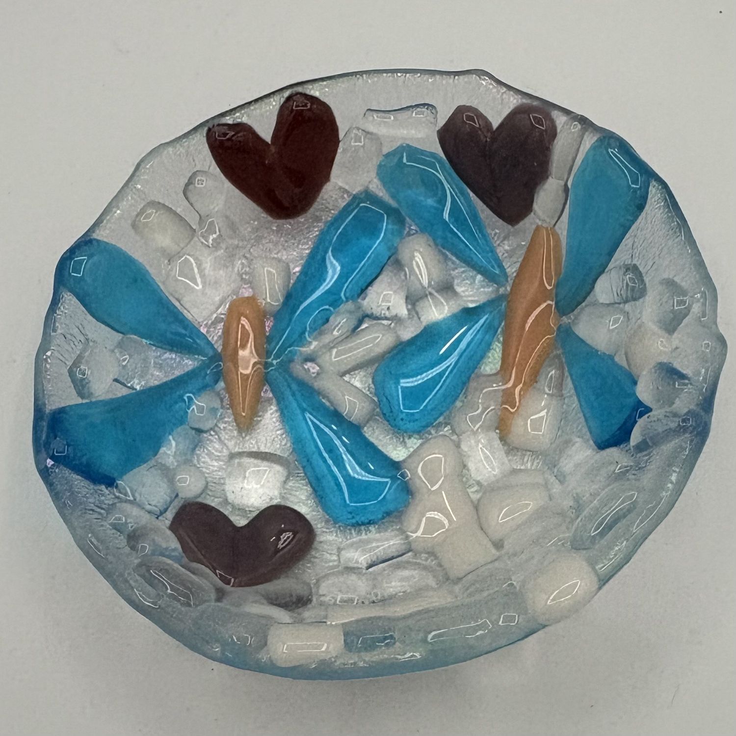 Annie Baxter, Fused Glass Bowl, Lovely Butterflies