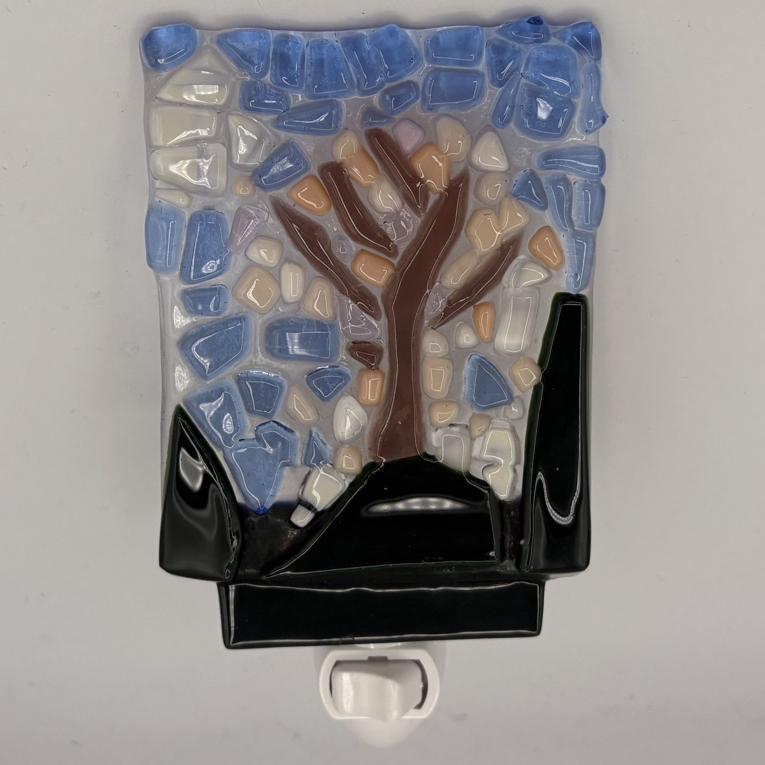 Mallory Miller, Fused Glass Nightlight, Cherry Blossom Tree