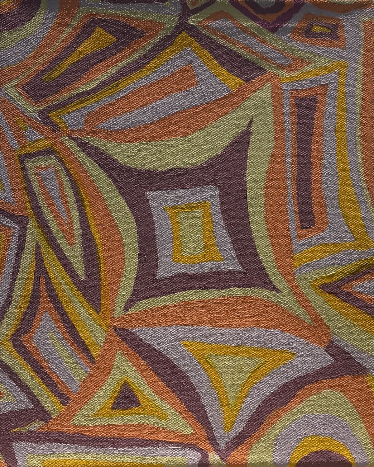 Allison Davis, Acrylic on Canvas, 'Soft, Spiky Shapes'