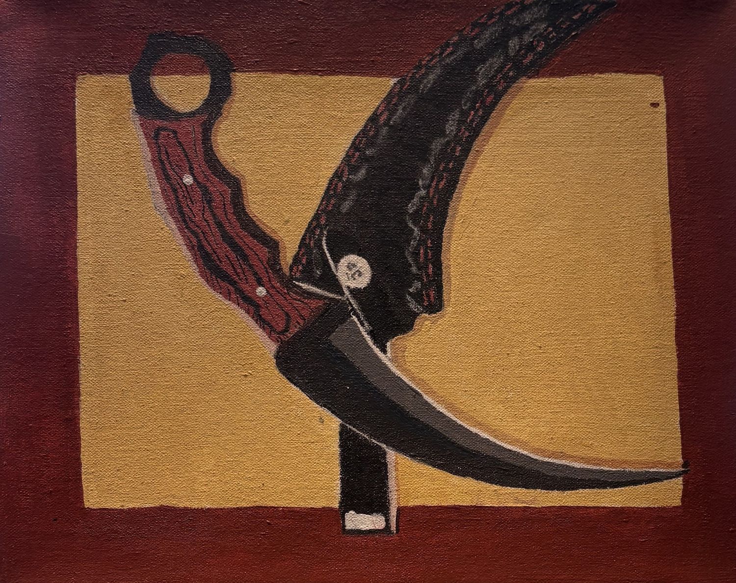Garrett Oldenburg, Acrylic on Canvas, 'Double Dagger'
