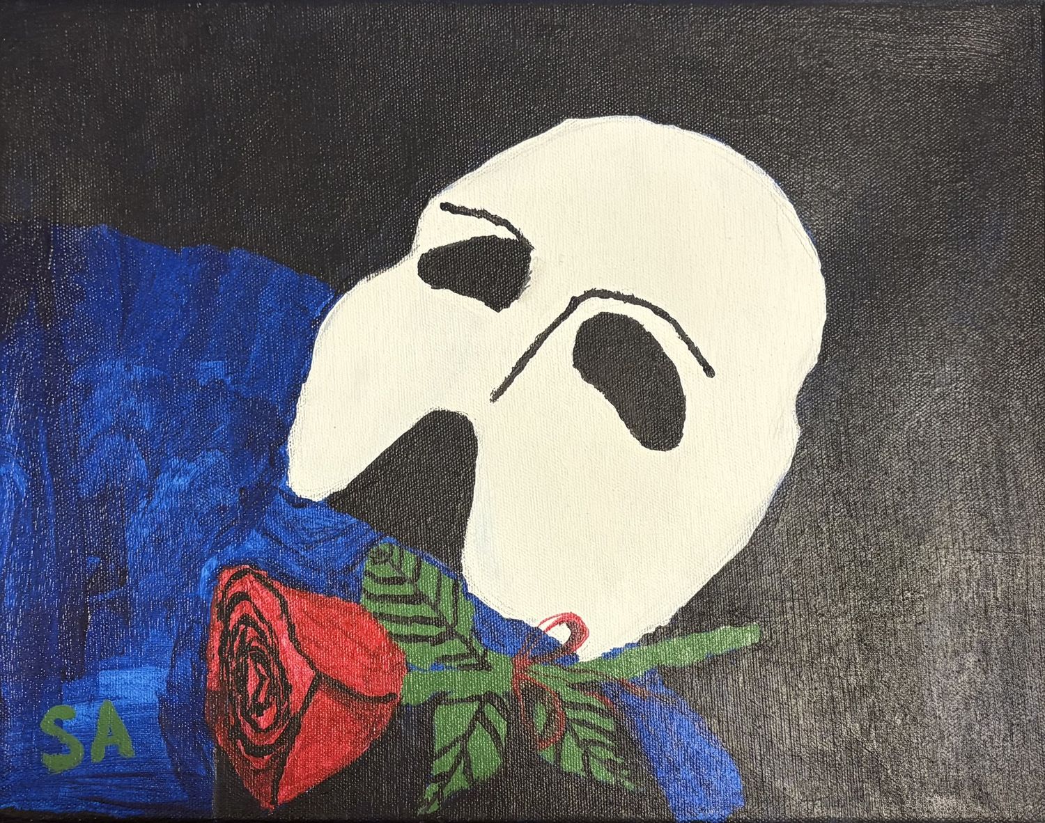 Sarah Alward, Acrylic on Canvas, 'Opera Mask'