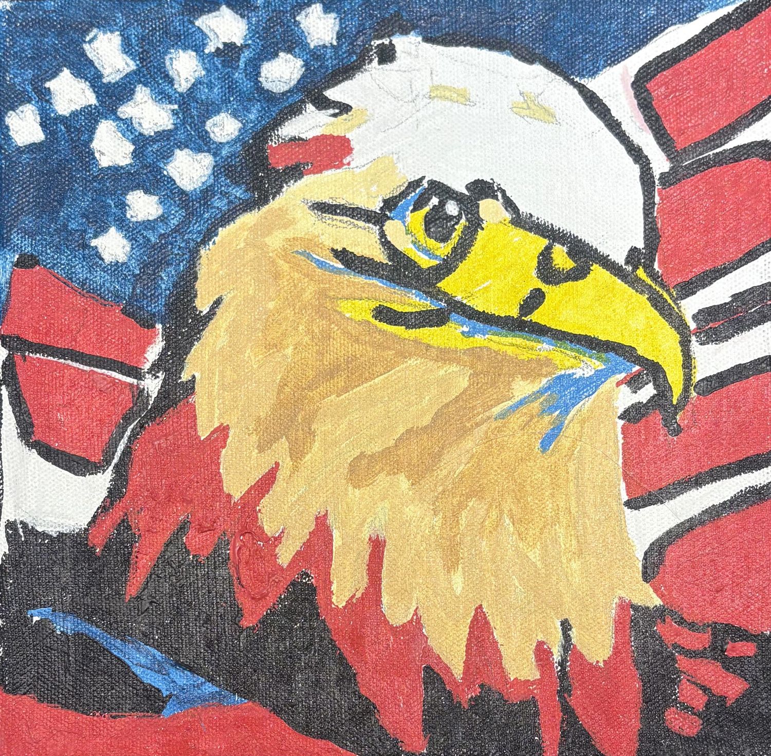 Saul Ray, Acrylic on Canvas, 'Bald Eagle'