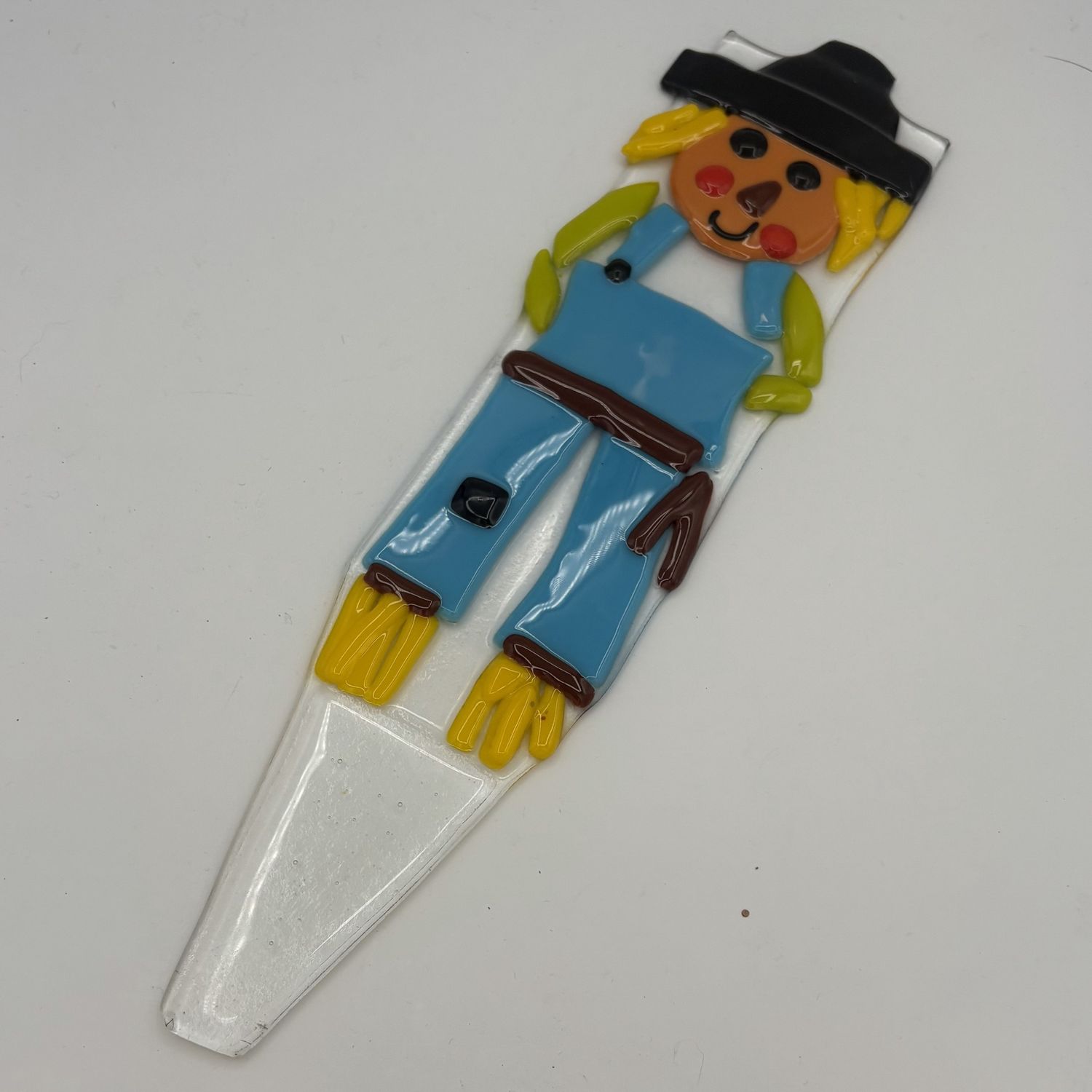 Mike Meehan, Fused Glass Garden Stake, Scarecrow