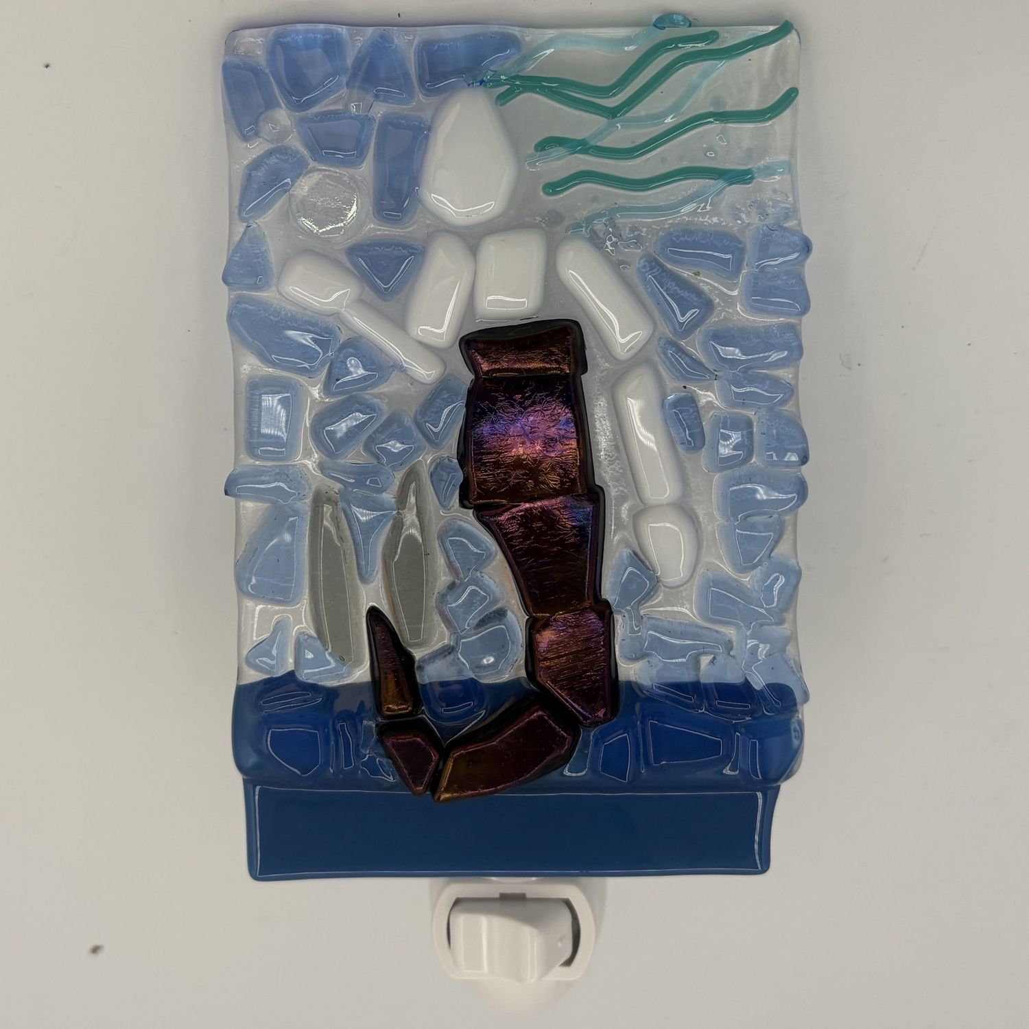 Gabby Adams-Hubbard, Fused Glass Nightlight, Mermaid