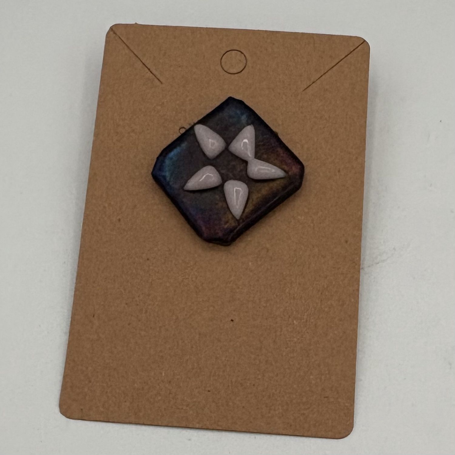 Erin Betz, Fused Glass Pin, Purple Star