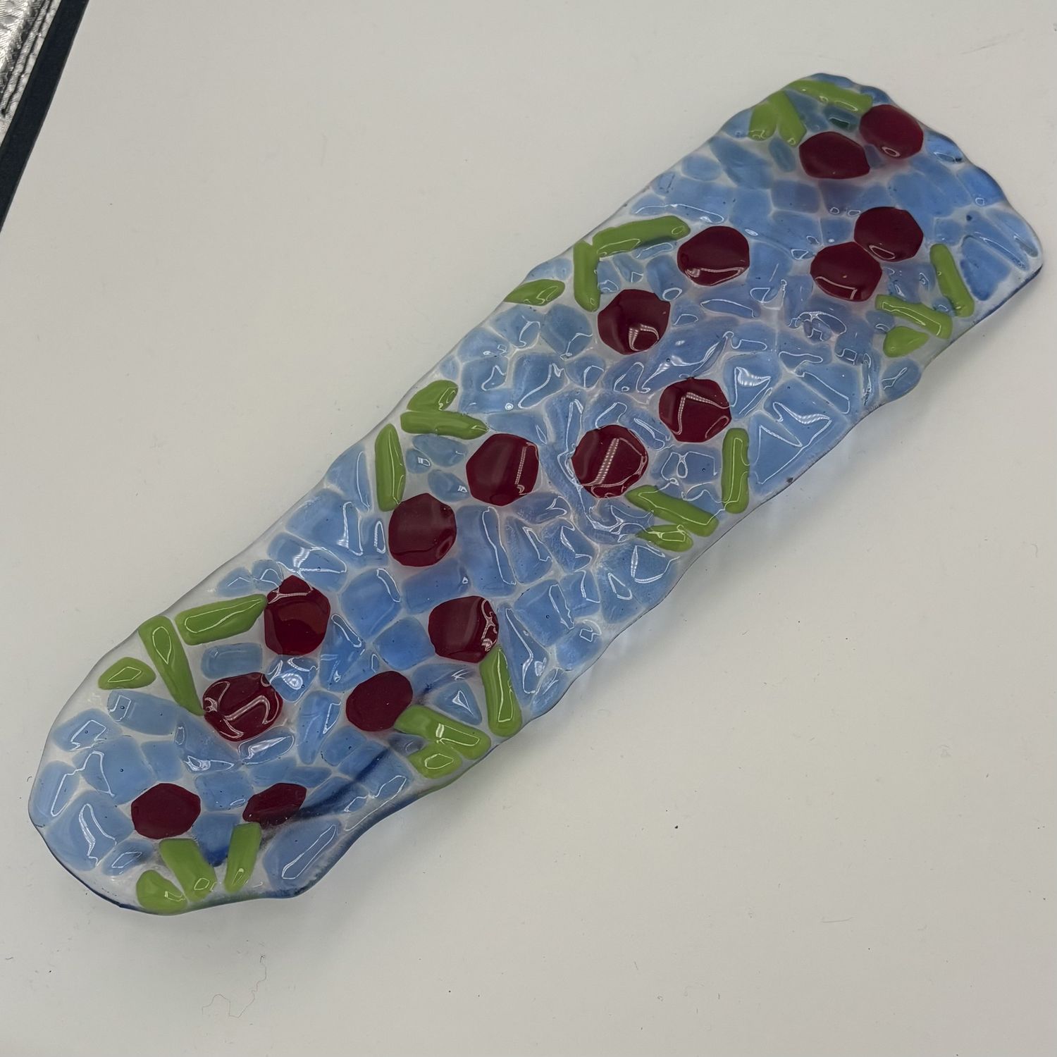 Cassie Sullivan, Fused Glass Spoon Rest, Cherries