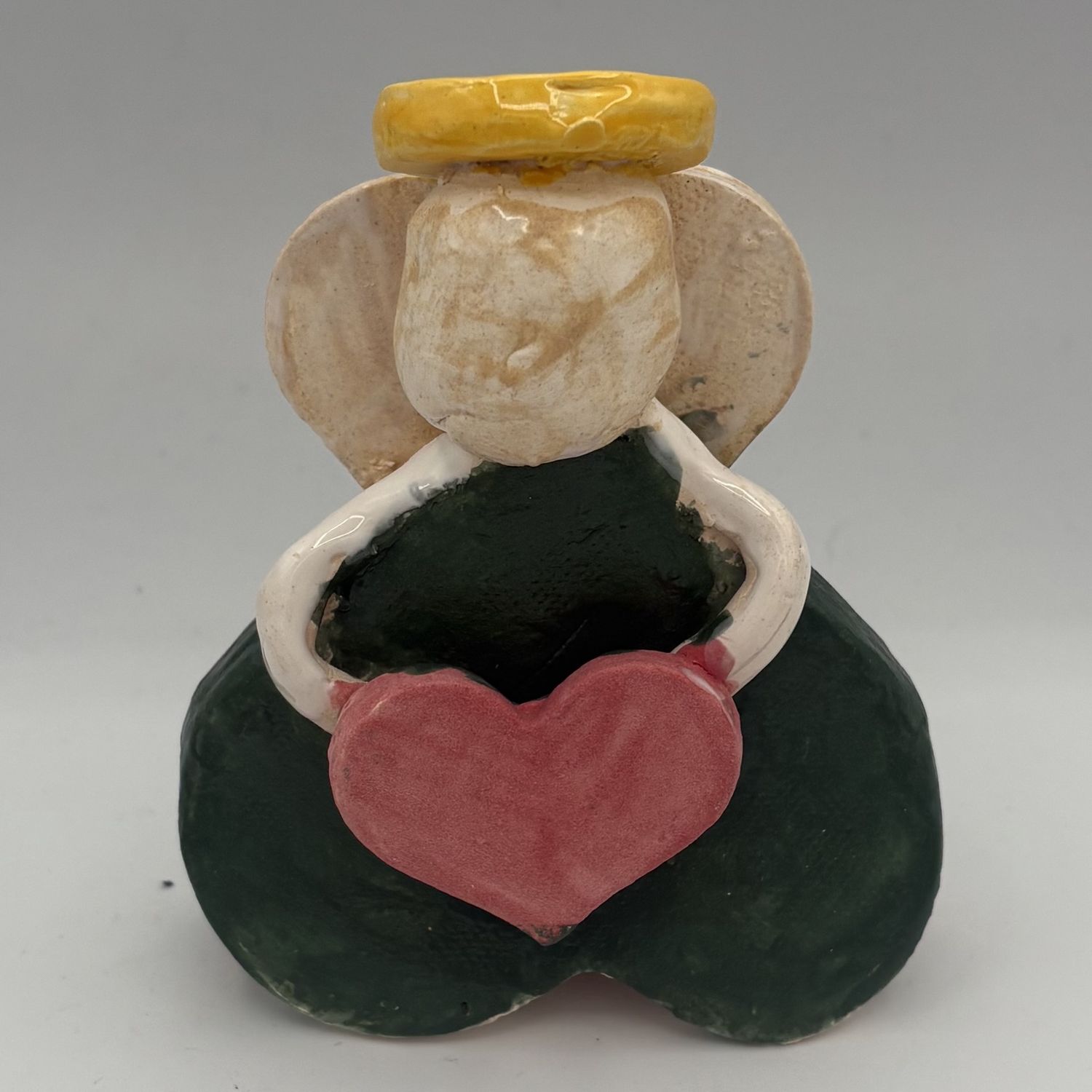 Bobbie Jo Robinson, Ceramic Figurine, Angel in Green