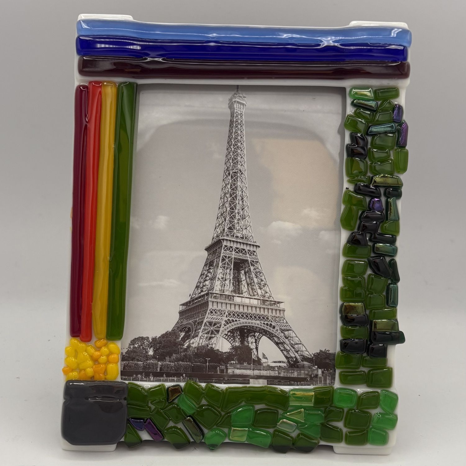 Jordan Satterfield, Fused Glass Frame, Pot of Gold under the Rainbow