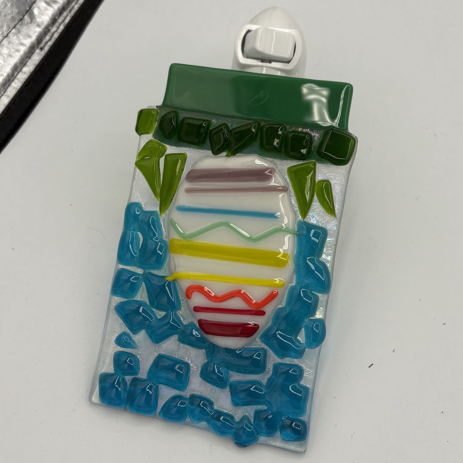 Alaina Weeks, Fused Glass Nightlight, Easter Egg