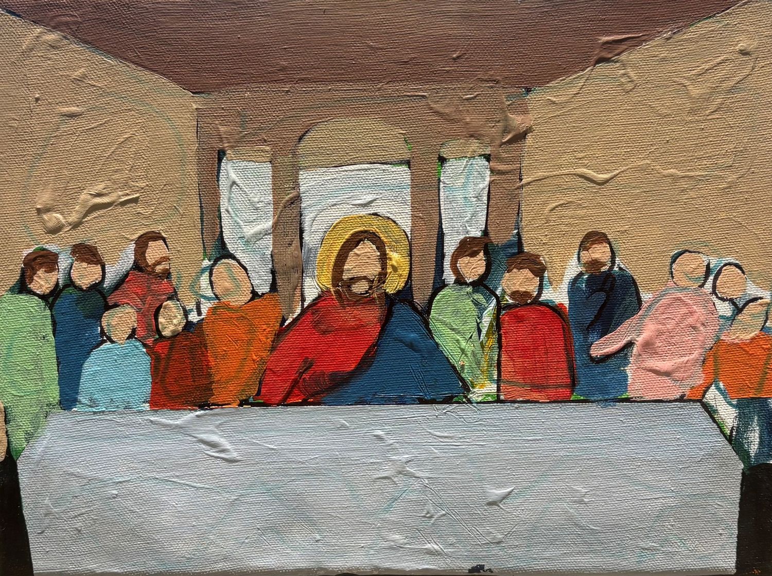 Kenny Needham, Acrylic on Canvas, 'Last Supper'