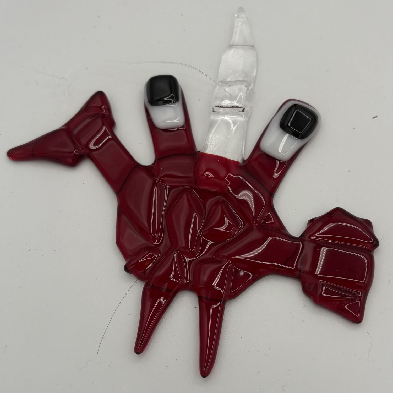 Lori Lefferts, Fused Glass Suncatcher, Red Crab