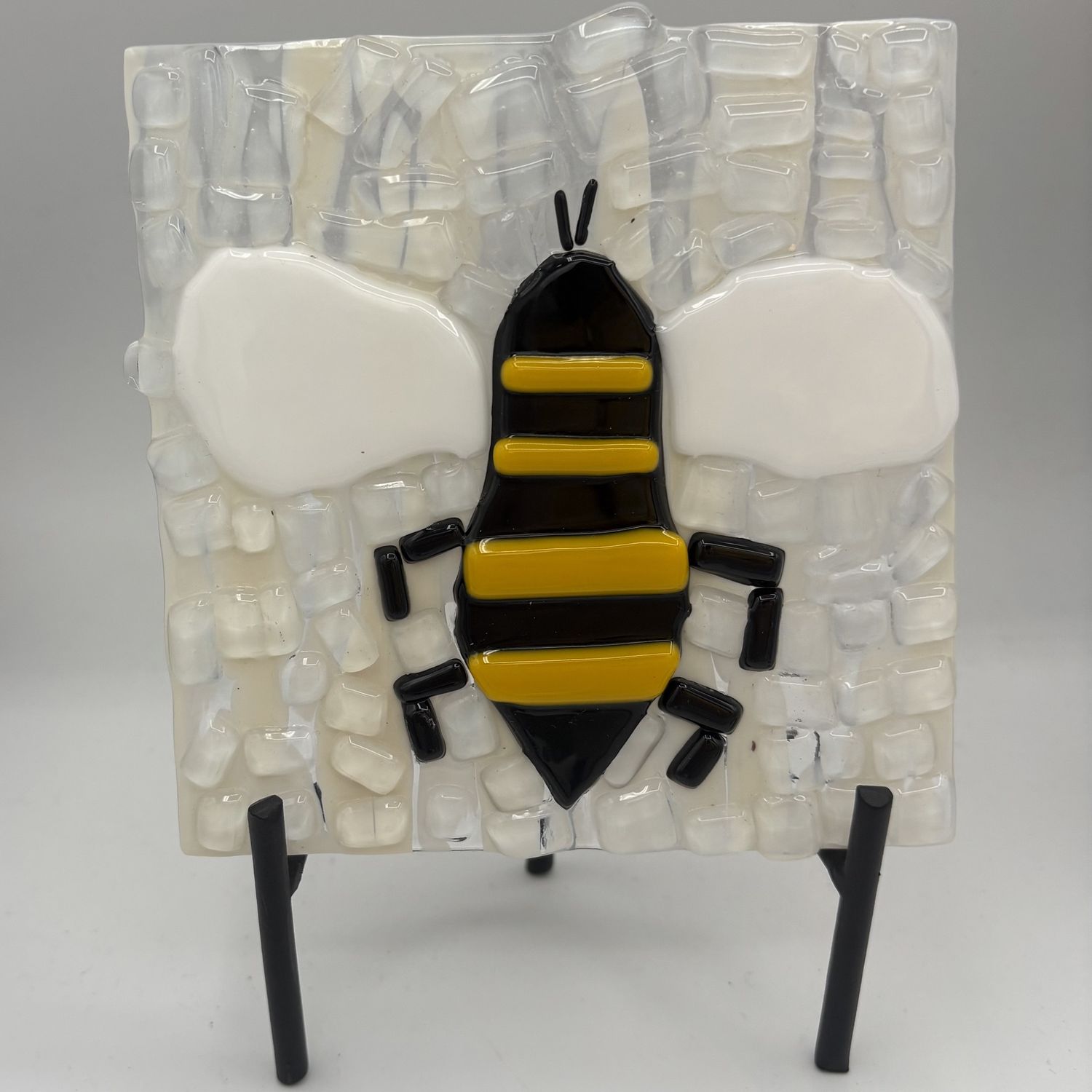 Lori Lefferts, Fused Glass Stand Piece, Bumblebee