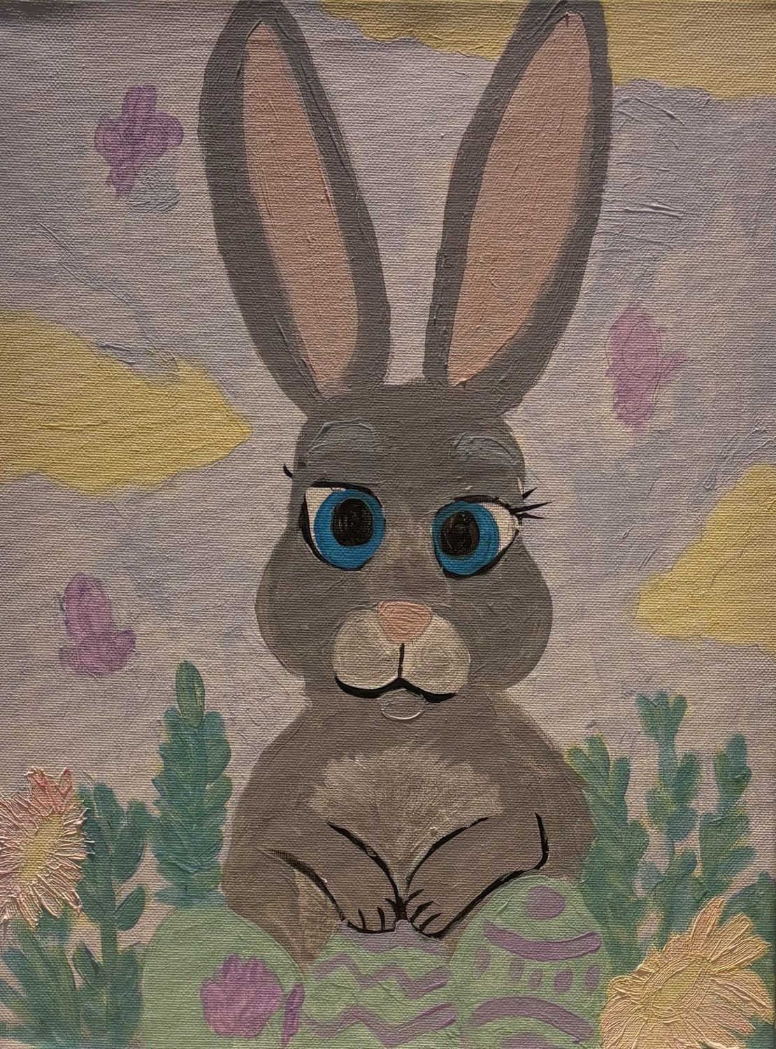 Evan Pohlman, Acrylic on Canvas, 'Hippity Hop Day'