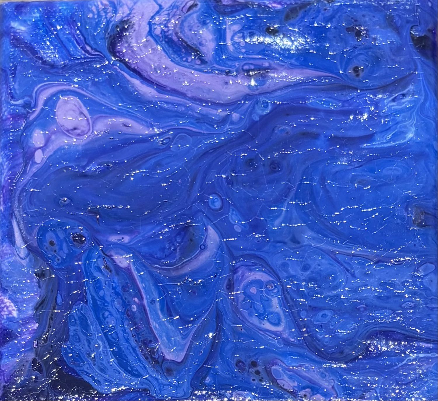 Sarah Alward, Acrylic on Canvas, 'Purple Pour'