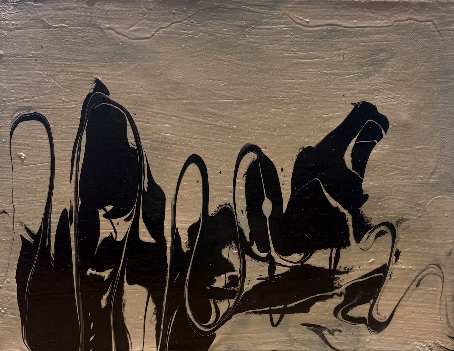 Mark Hodge, Acrylic on Canvas, 'Monochromatic Swirls'