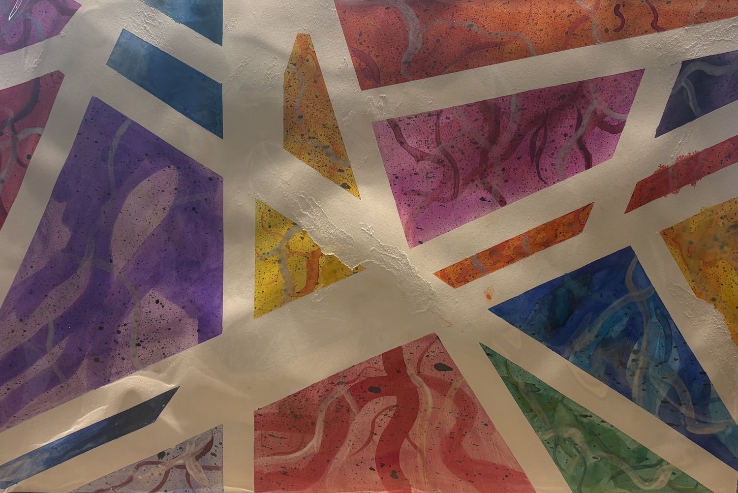 Joey Kroll, Work on Paper, Vibrantly Angled Shapes