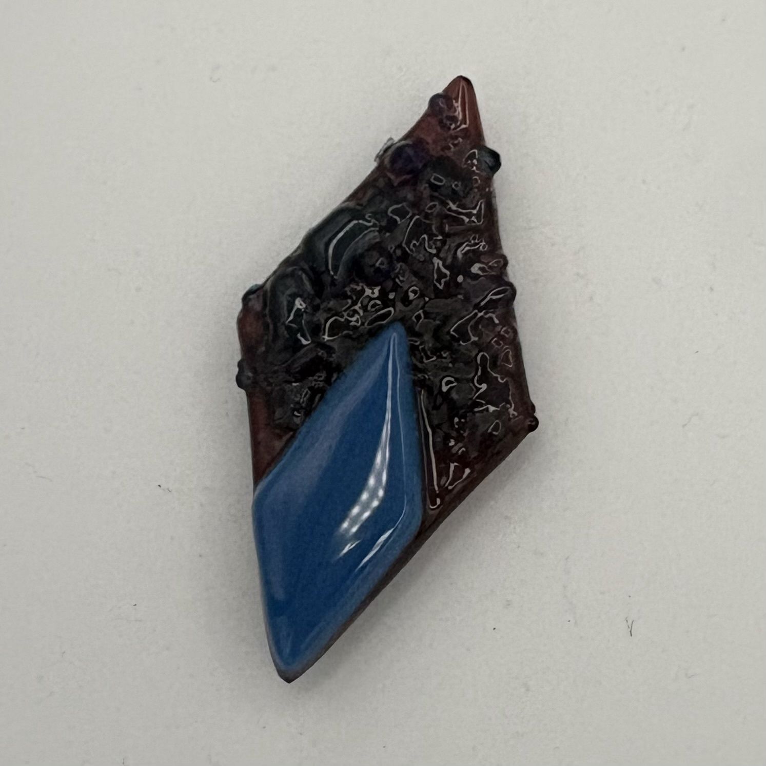 Alphonso Rowe, Fused Glass Magnet, Blue and Purple Design