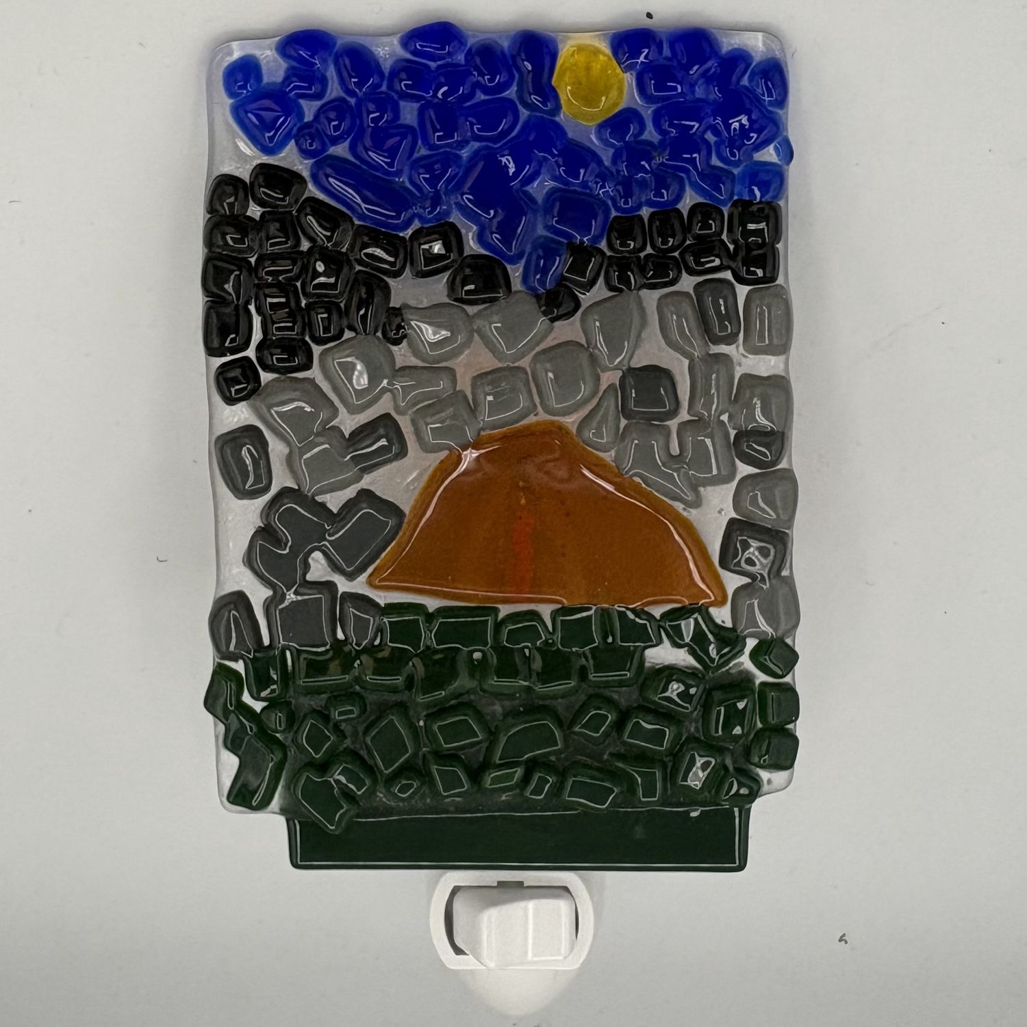 Andrea Walker, Fused Glass Nightlight, Cave in the Night