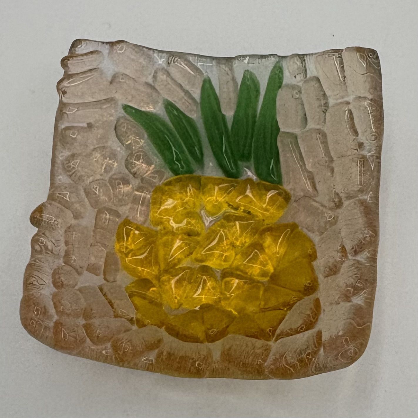 Alaina Weeks, Fused Glass Ring Dish, Pineapple