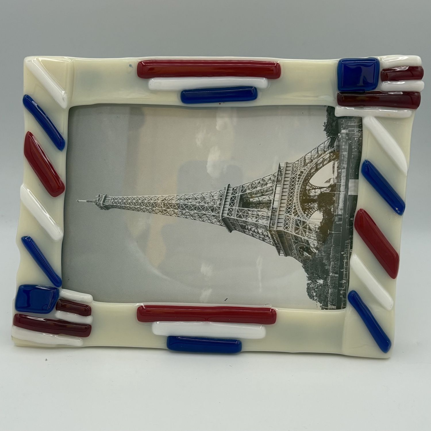 Duane Sparks, Fused Glass Frame, Patriotic Design
