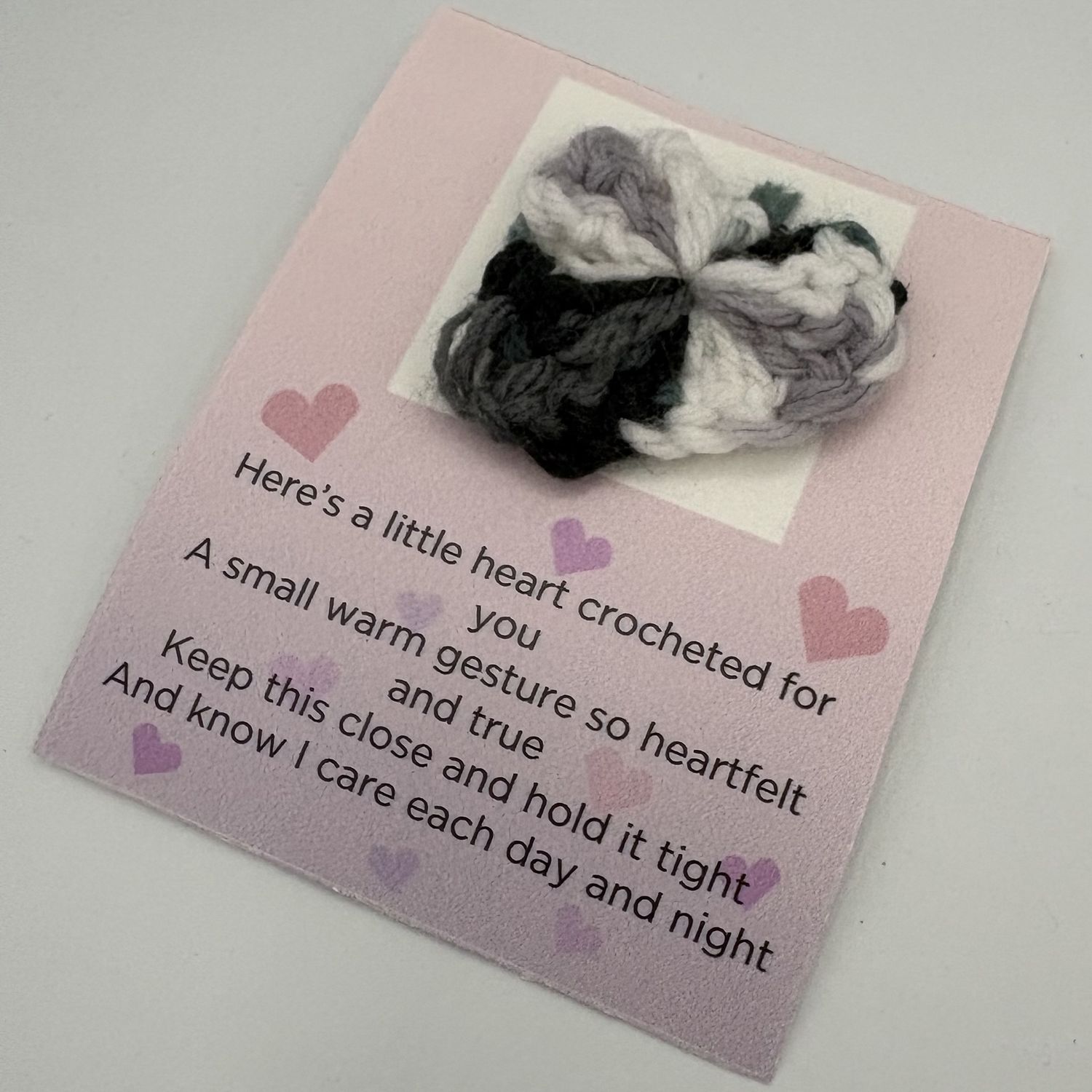 Kathryn Feldmann, Fabric Pocket Hug, Purple, Black and Grey Design 2