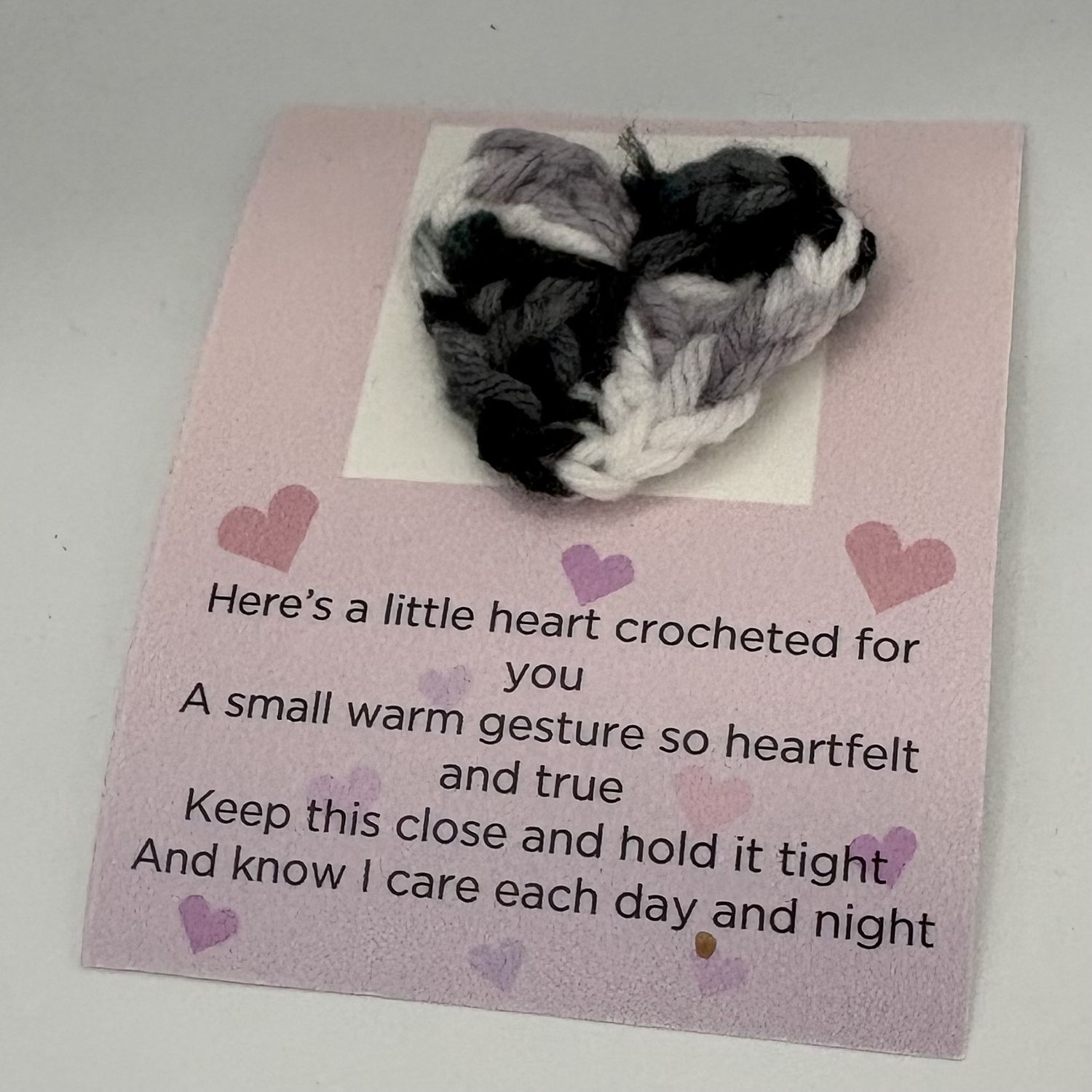 Kathryn Feldmann, Fabric Pocket Hug, Purple, Black and Grey Design 4