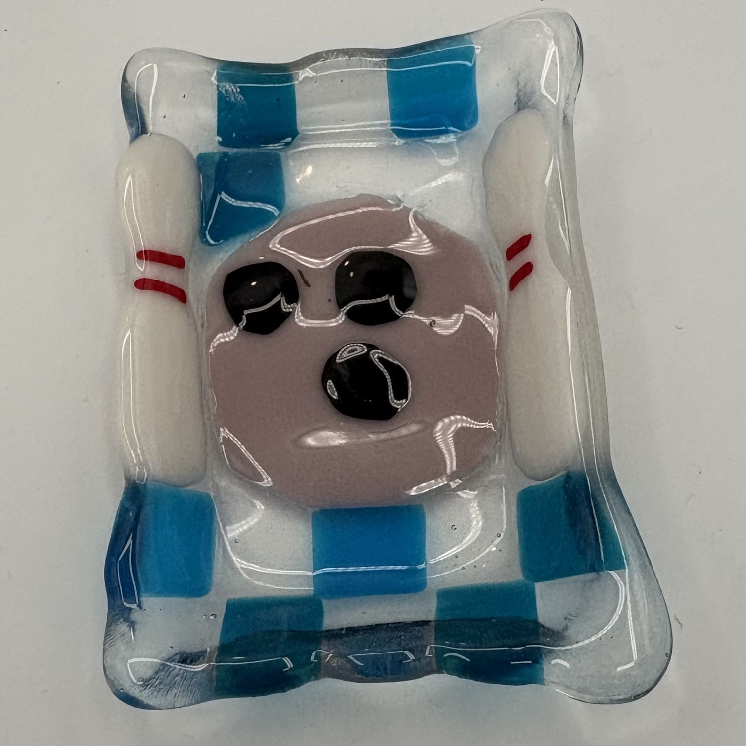 Kara Burgdorf, Fused Glass Soap Dish, Bowling