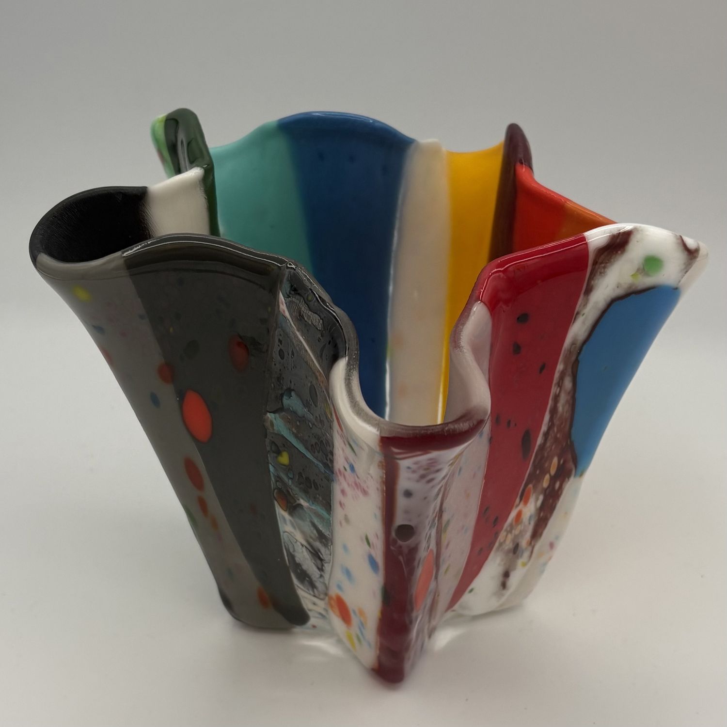 David Campbell, Fused Glass Drape, Big and Colorful
