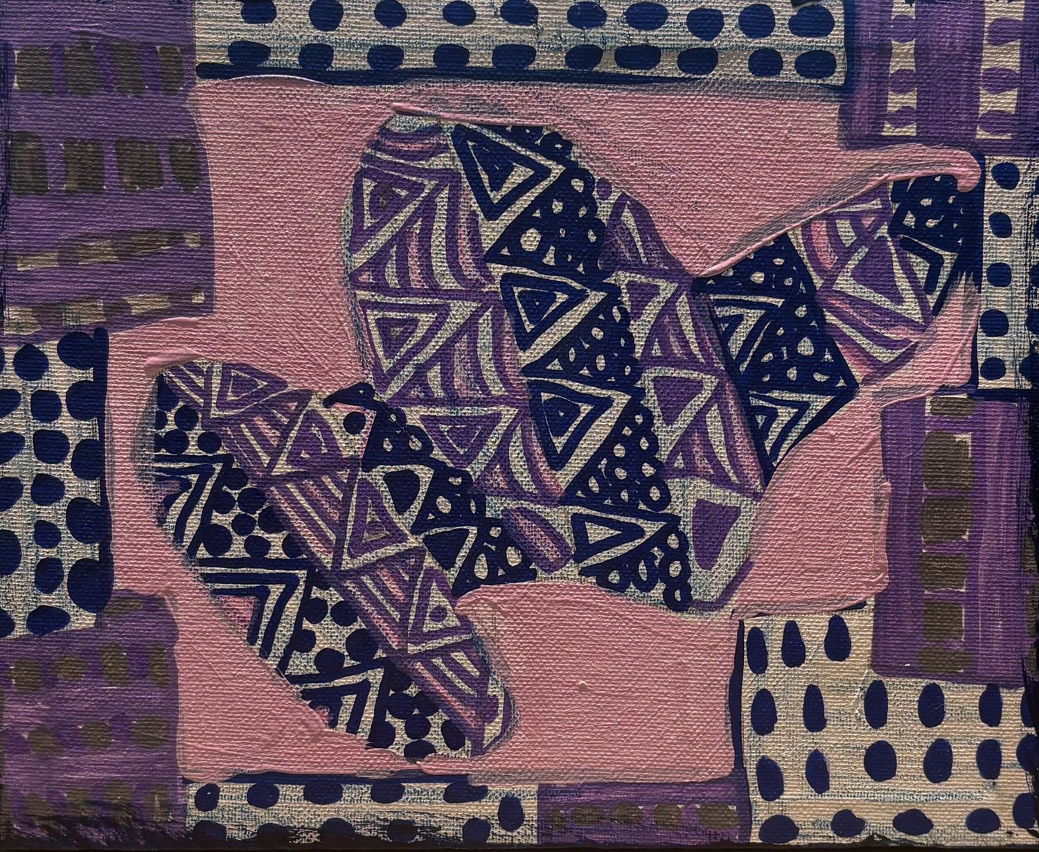 Beth Shaw, Acrylic on Canvas, 'Triangular Abstract'