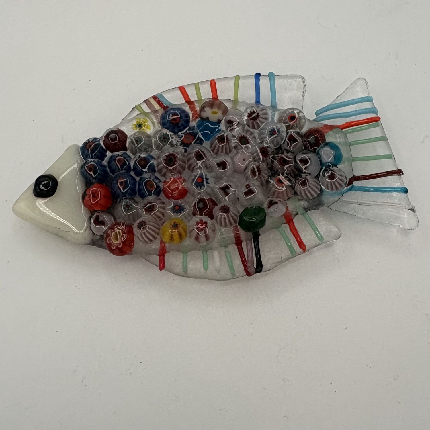 Olivia Yost, Fused Glass Magnet, Colorful Fish