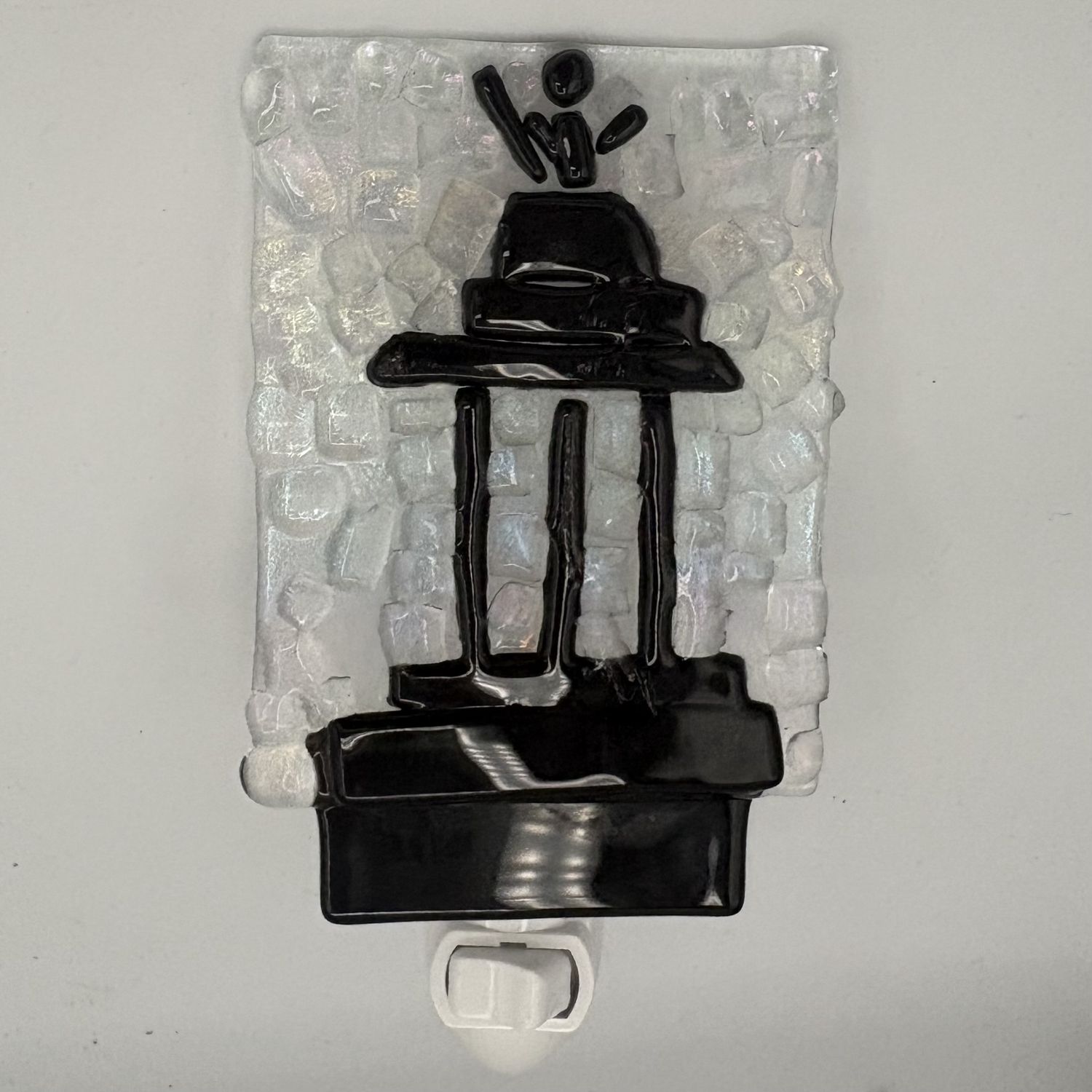 Jody Mann, Fused Glass Nightlight, Statue Silhouette