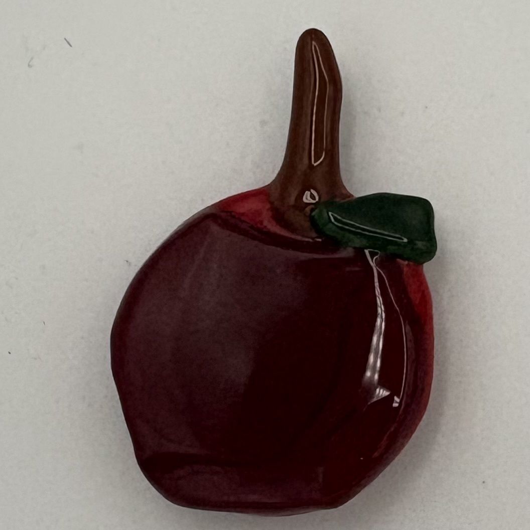 Austin Schneider, Fused Glass Magnet, Red Apple
