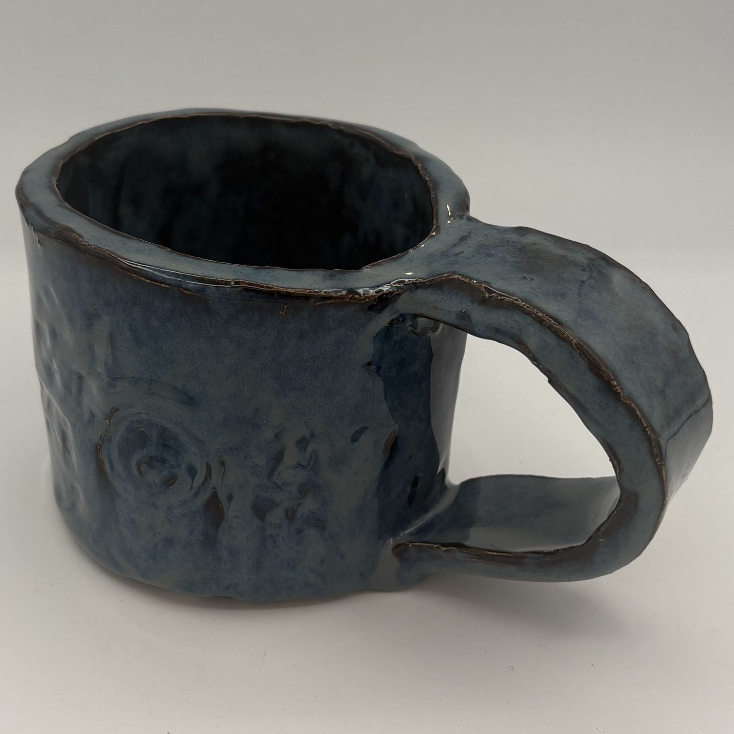 Melissa Powell, Ceramic Mug, Dark Blue Design