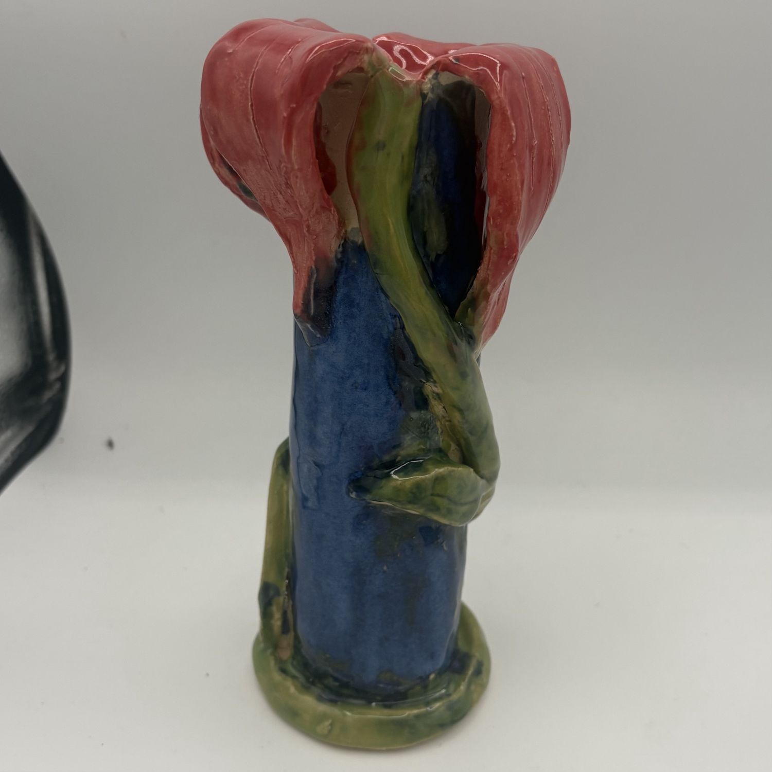 David Campbell, Ceramic Vase, Red Flower