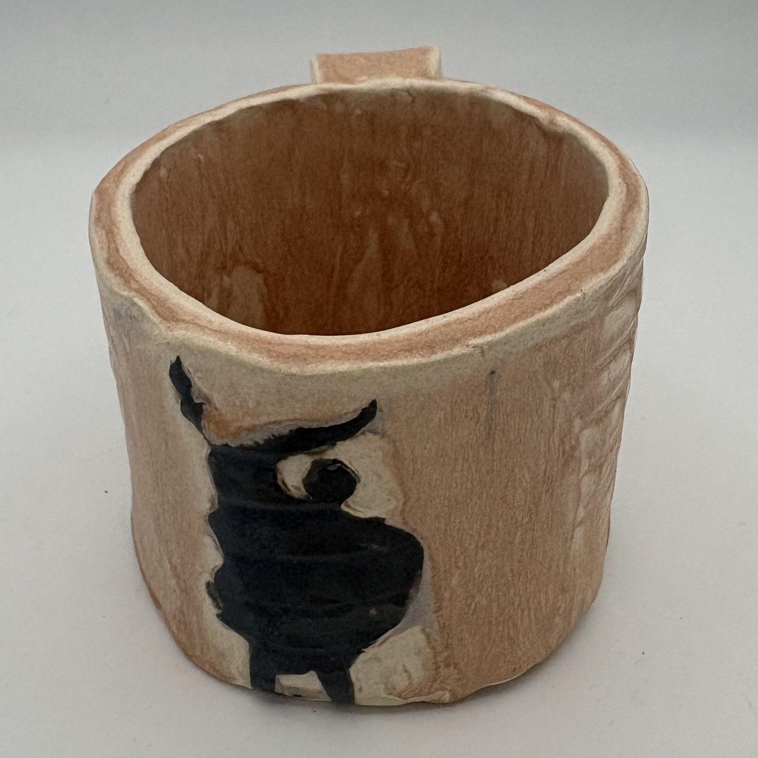 Tiffany Jameson, Ceramic Mug, Statue Silhouette on Pink