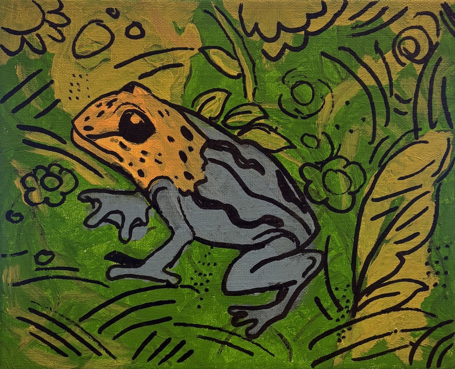 Evan Pohlman, Acrylic on Canvas, 'Neon Friend'