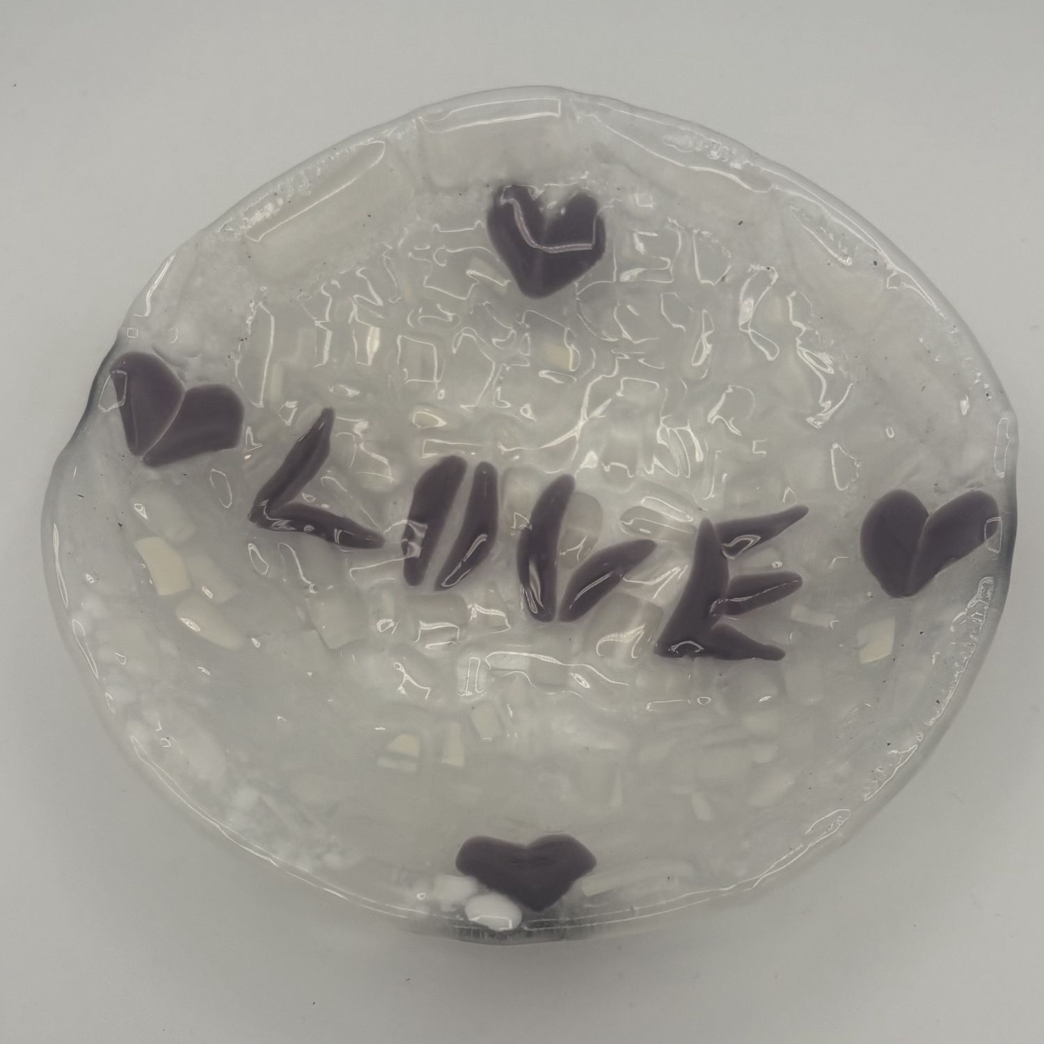 Erin Betz, Fused Glass Bowl, Lovely Purple Design