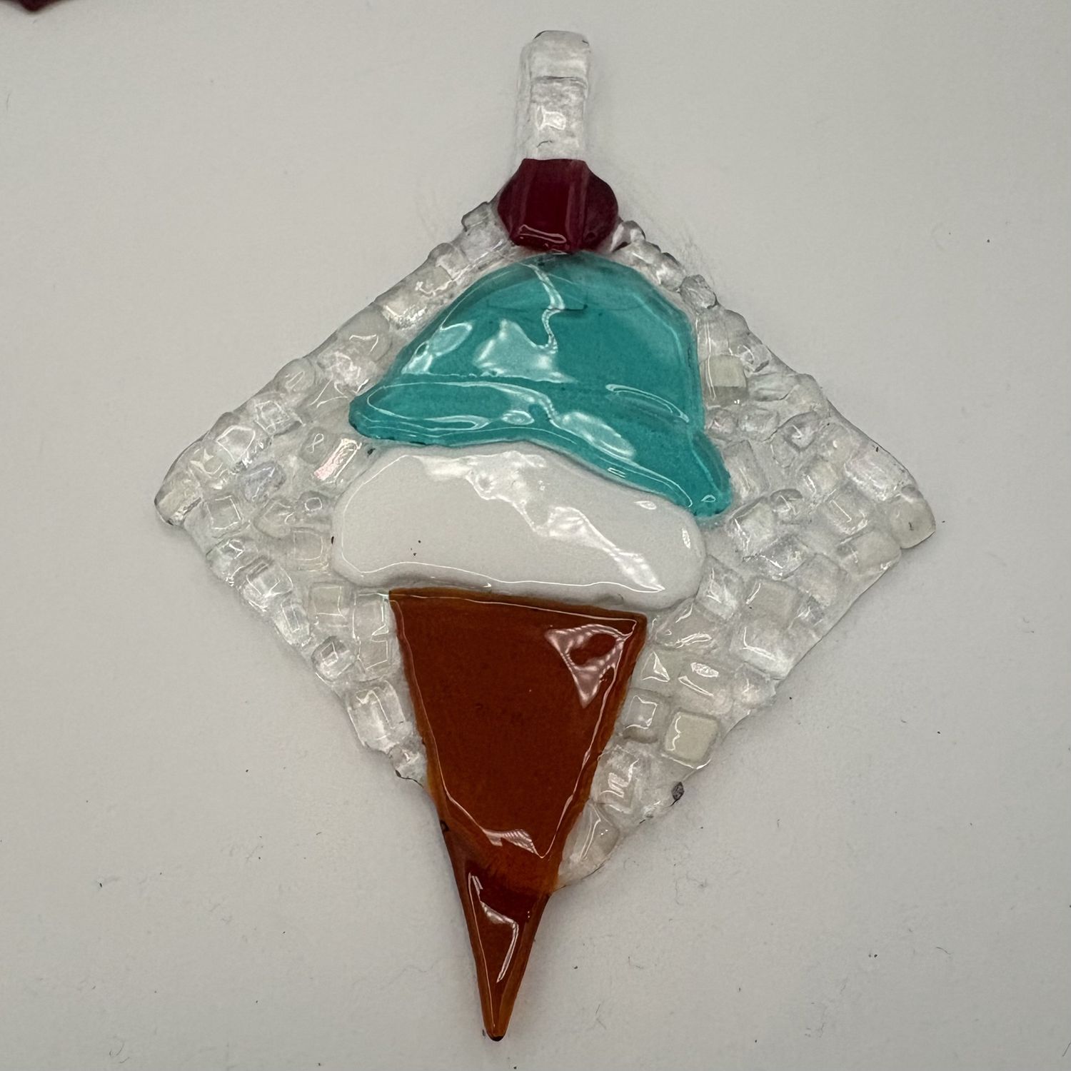 Melissa Powell, Fused Glass Suncatcher, Ice Cream