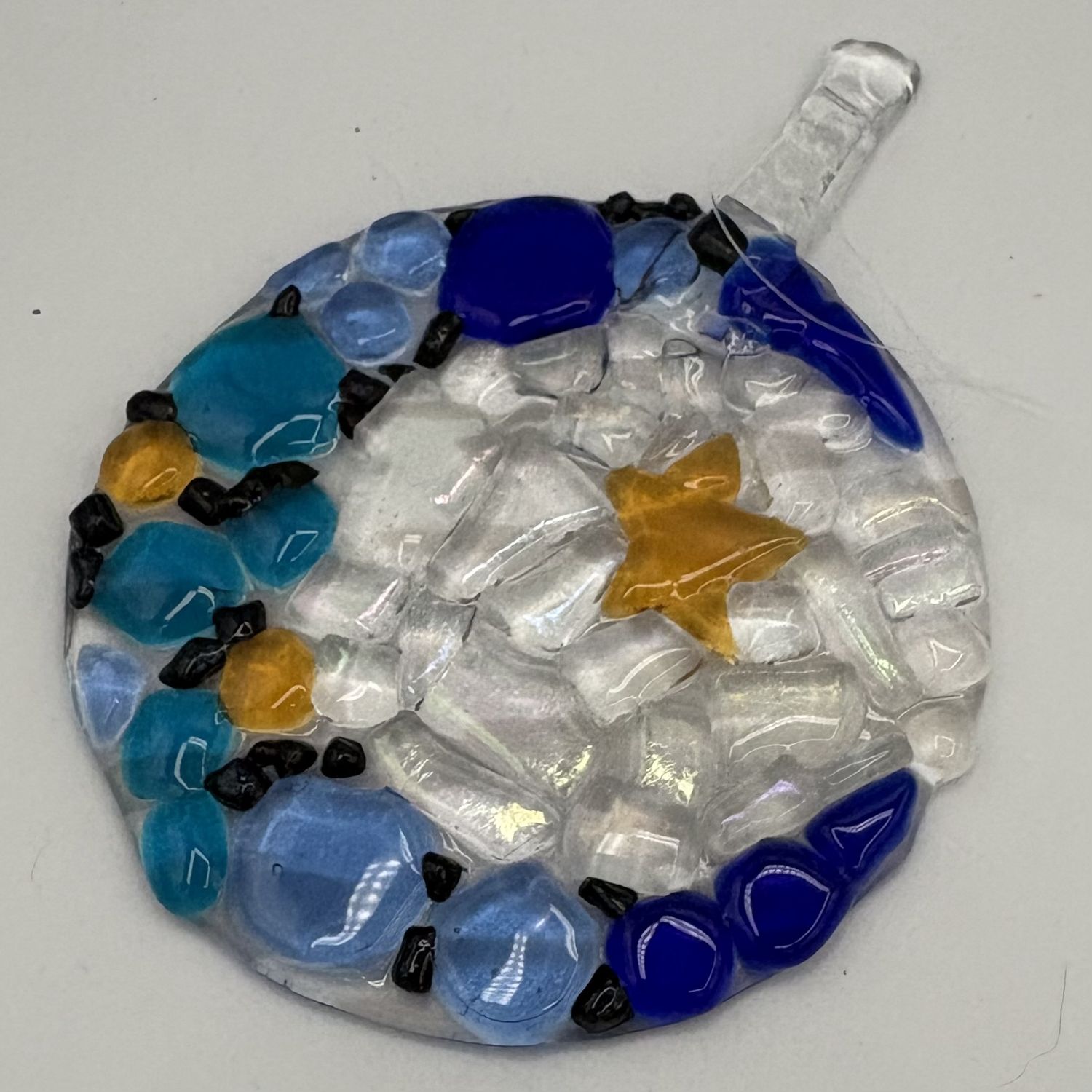 Gabby Adams-Hubbard, Fused Glass Suncatcher, Lunar Circles