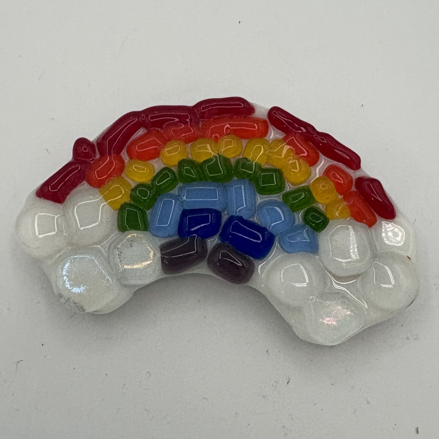 Gabby Adams-Hubbard, Fused Glass Magnet, Rainbow