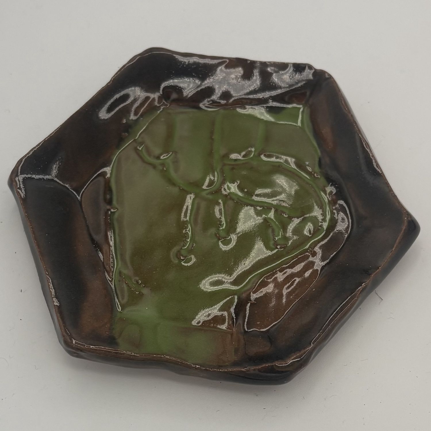 Steve Gall, Ceramic Dish, Green Fist