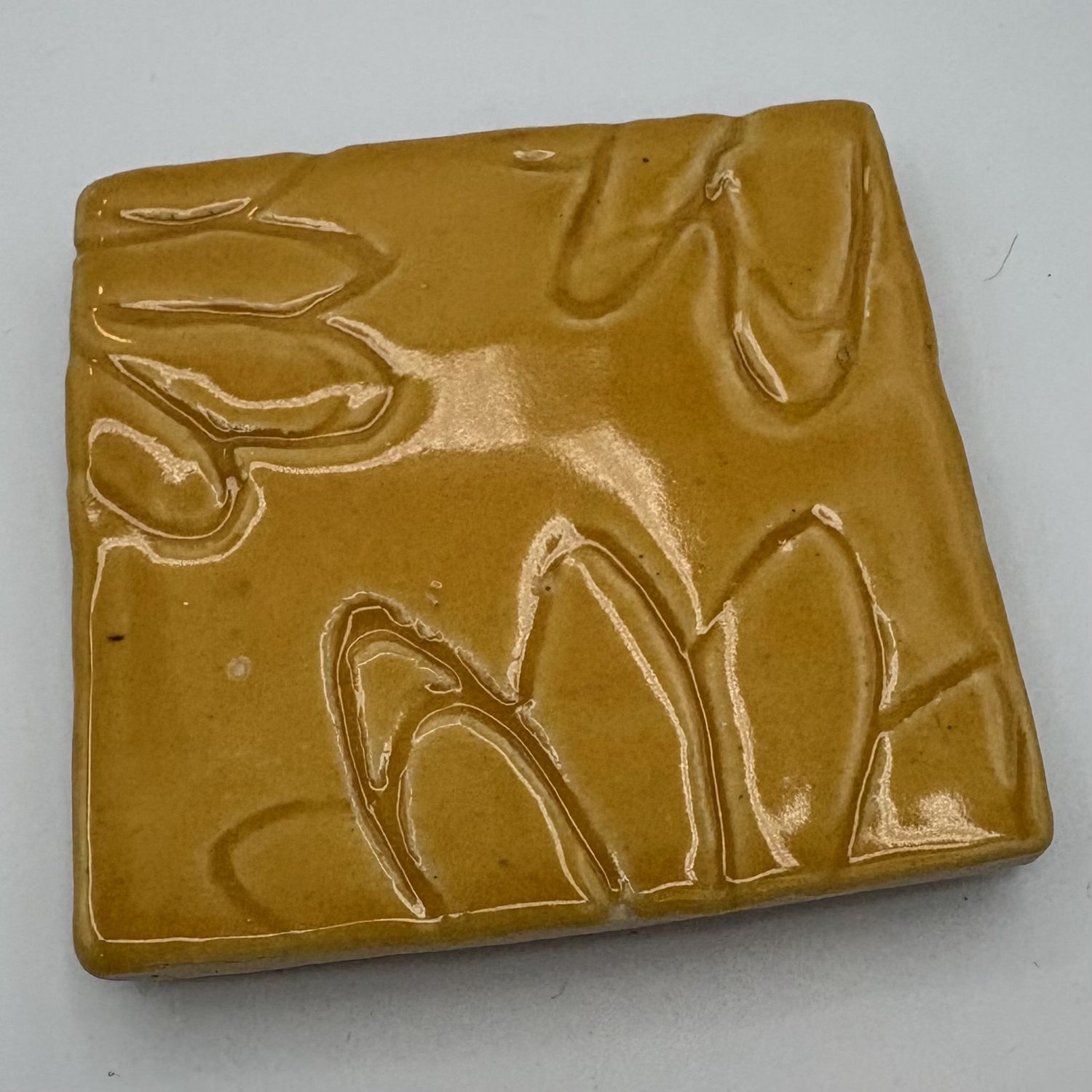Erica Hasler, Ceramic Coaster, Three Flowers