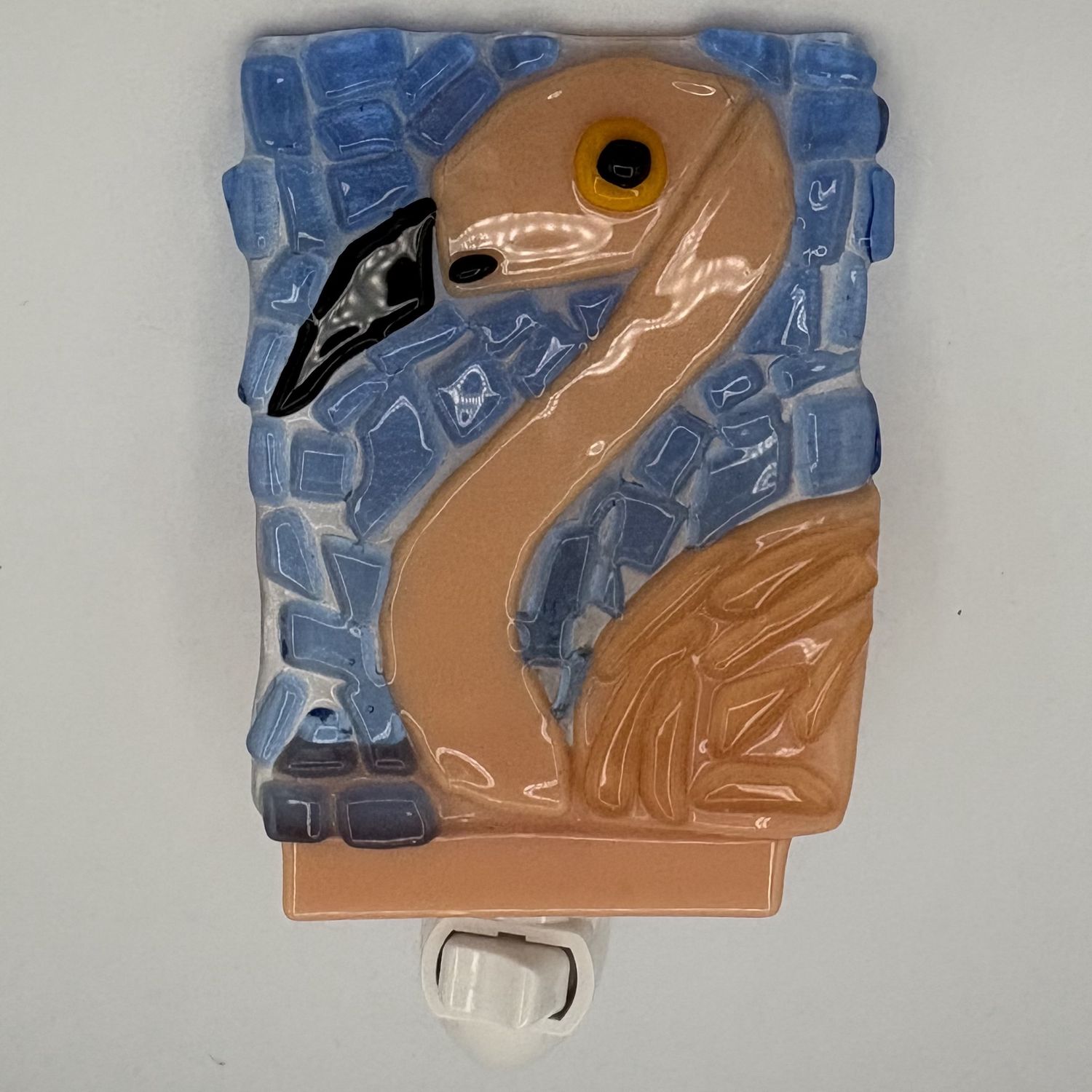 Jessica Bays, Fused Glass Nightlight, Flamingo