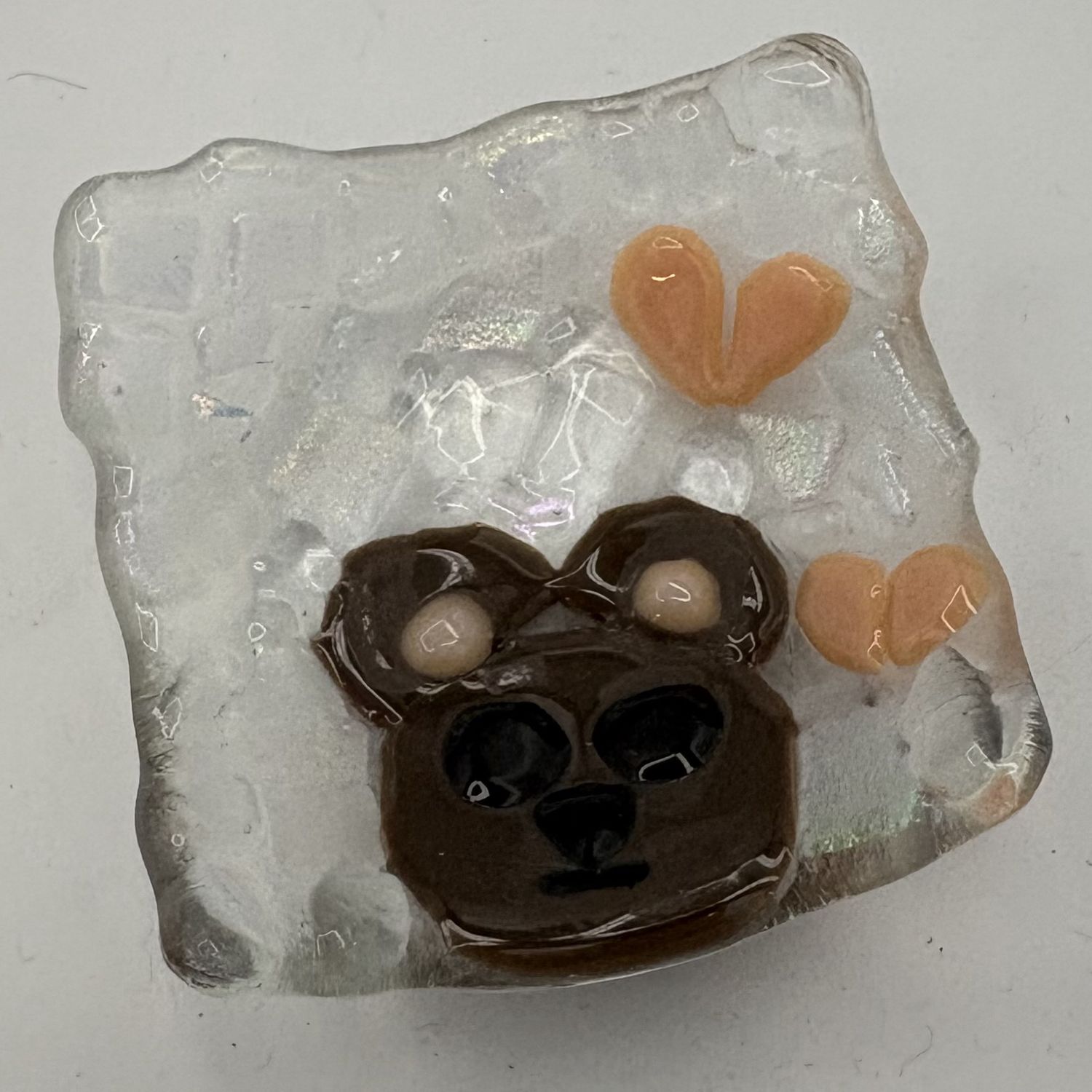 Annie Baxter, Fused Glass Ring Dish, Lovely Little Bear