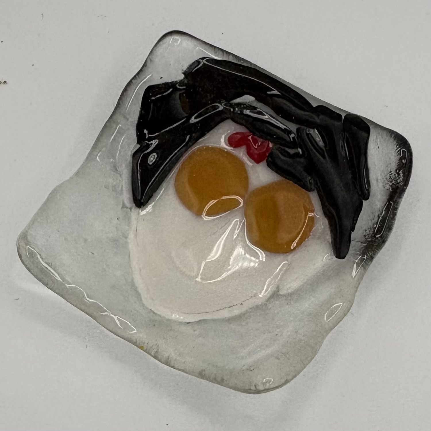 Jordan Lawson, Fused Glass Ring Dish, Black-Haired Character
