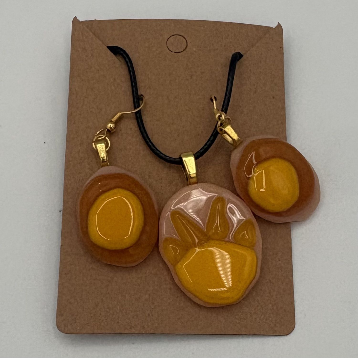 Sarah Alward, Fused Glass Jewelry Set, Sunny Auras