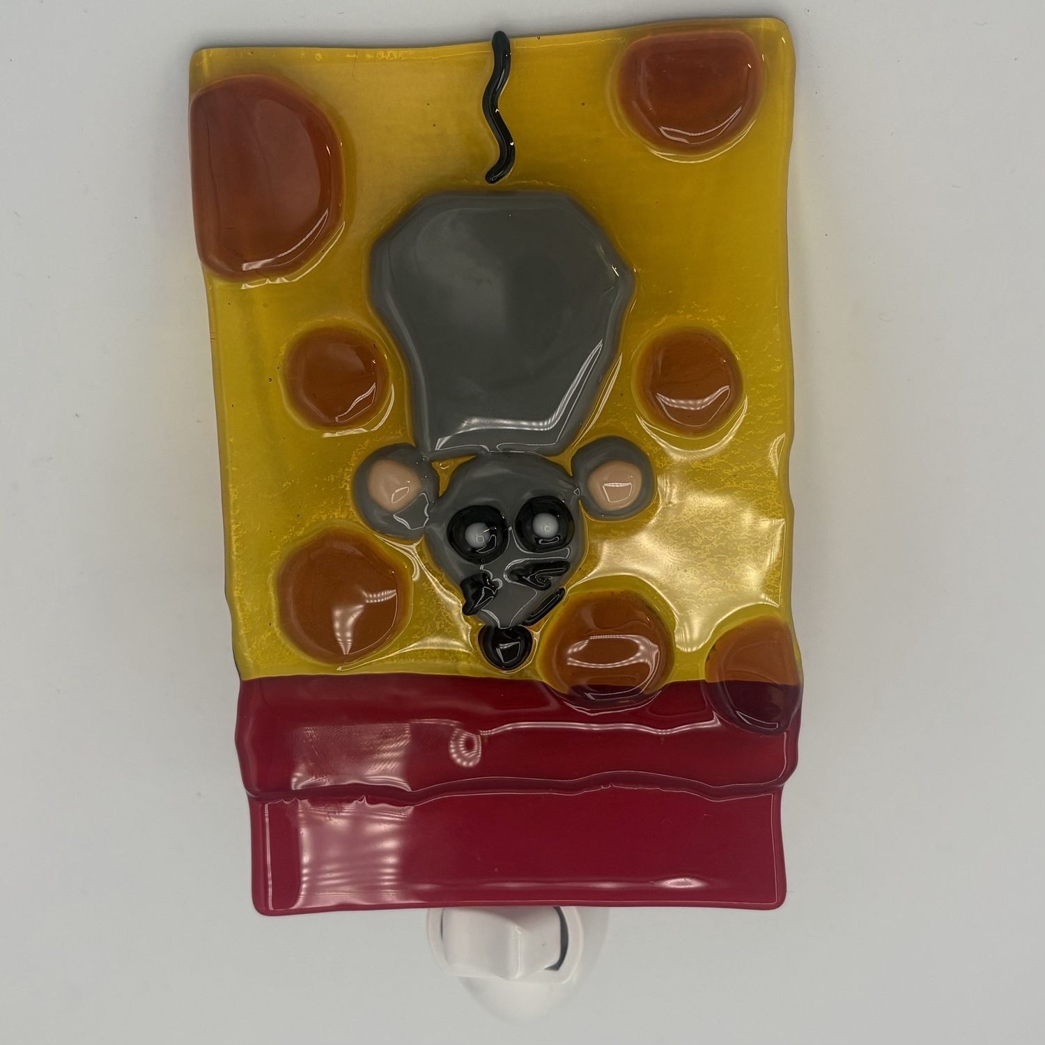 Nathan Strother, Fused Glass Nightlight, Hungry Mouse